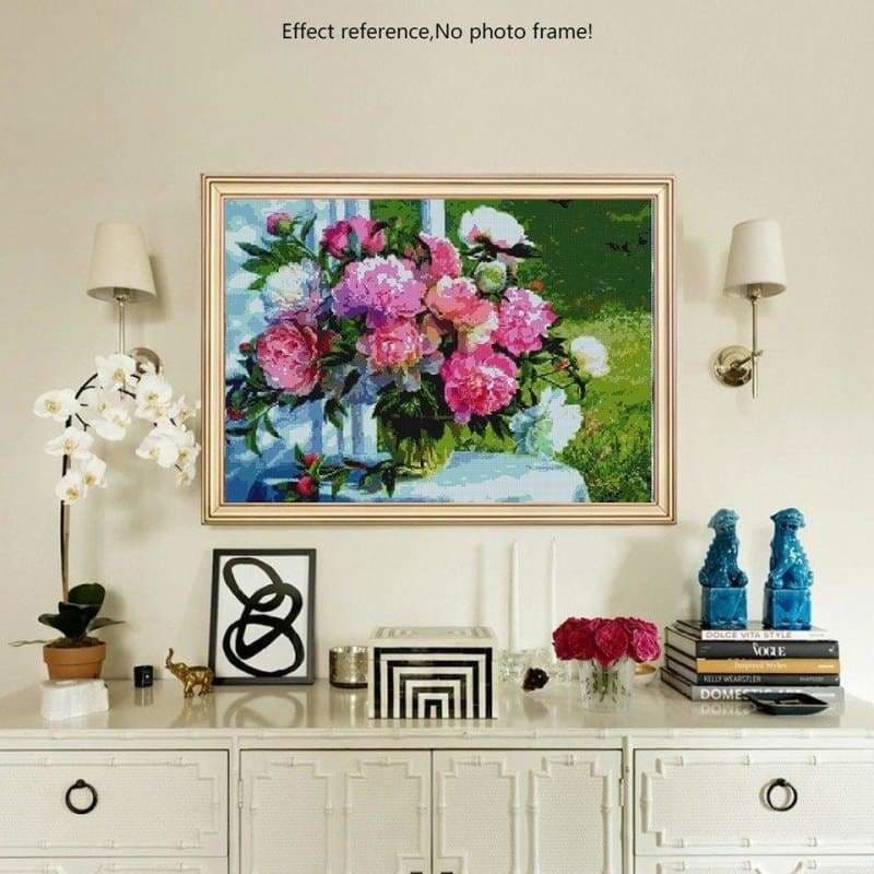 New Canvas Colorful Flowers Full Drill - 5D Diy Diamond