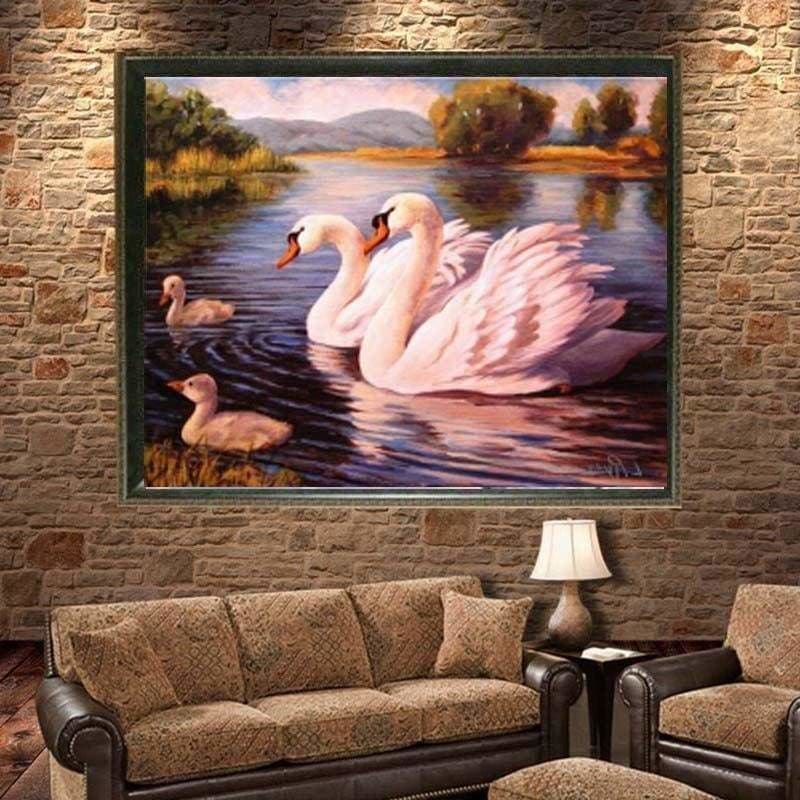 New Diy Swans Swimming Full Drill - 5D Diamond Painting