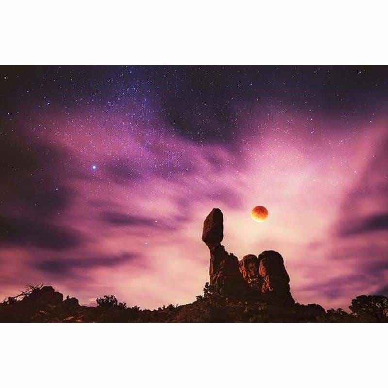 New Dream Crystal Landscape Sky Star Galaxy Full Drill - 5D