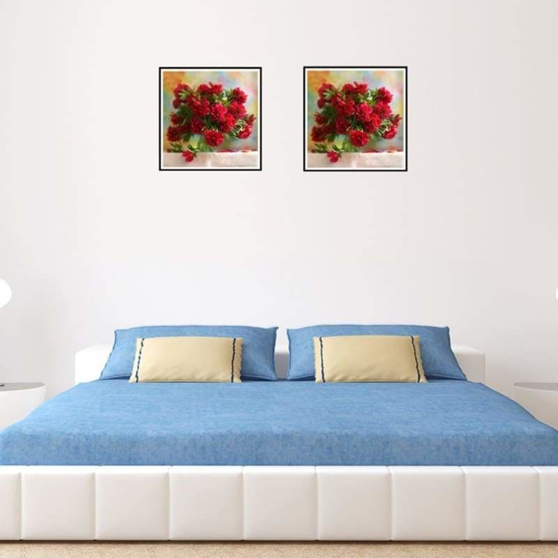 New Hot Sale Beautiful Red Flower Full Drill - 5D Diy