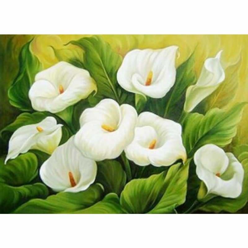 New Hot Sale Beautiful White Flower Full Drill - 5D Diy