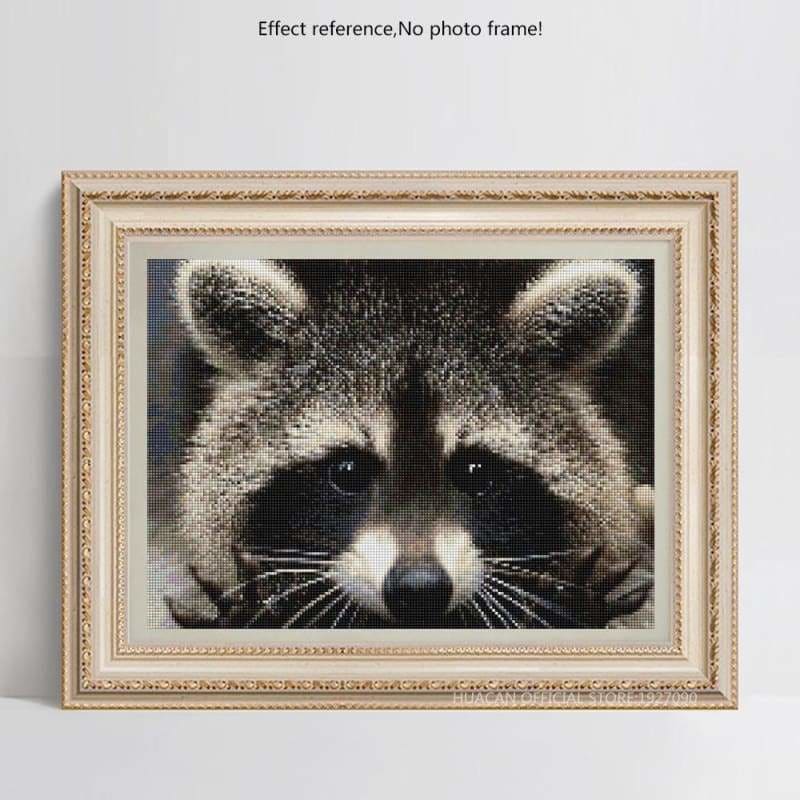 New Hot Sale Cross Stitch Cute Raccoon DIY Full Drill - 5D