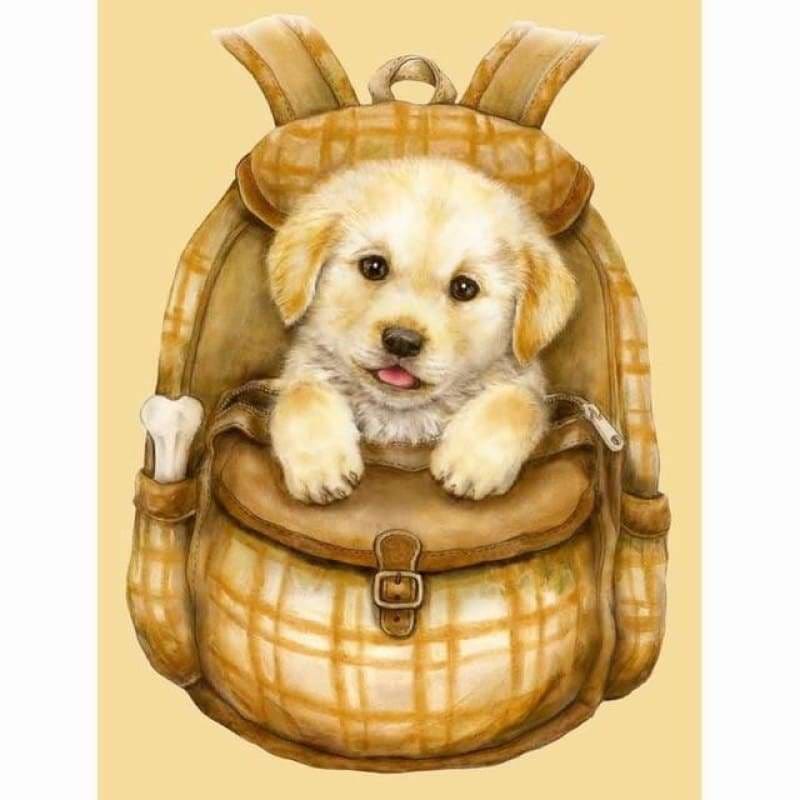 New Hot Sale Diamond Line Painting Dog In Bag Diy Diamond