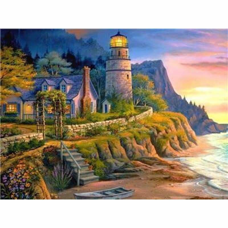 New Hot Sale Lighthouse Pattern Decor Diy Full Drill - 5D