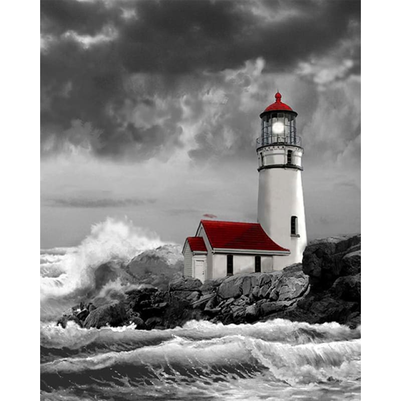 New Hot Sale Lighthouse Seaside Landscape Full Drill - 5D
