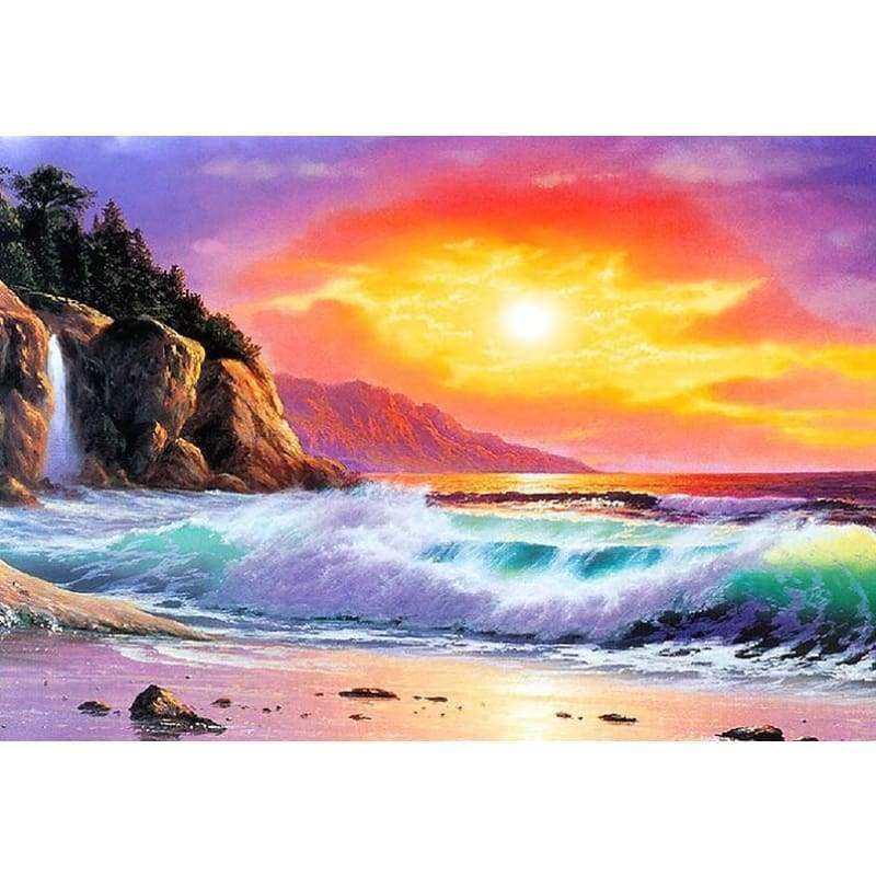 Ocean Sunset- Full Drill Diamond Painting - Special Order -