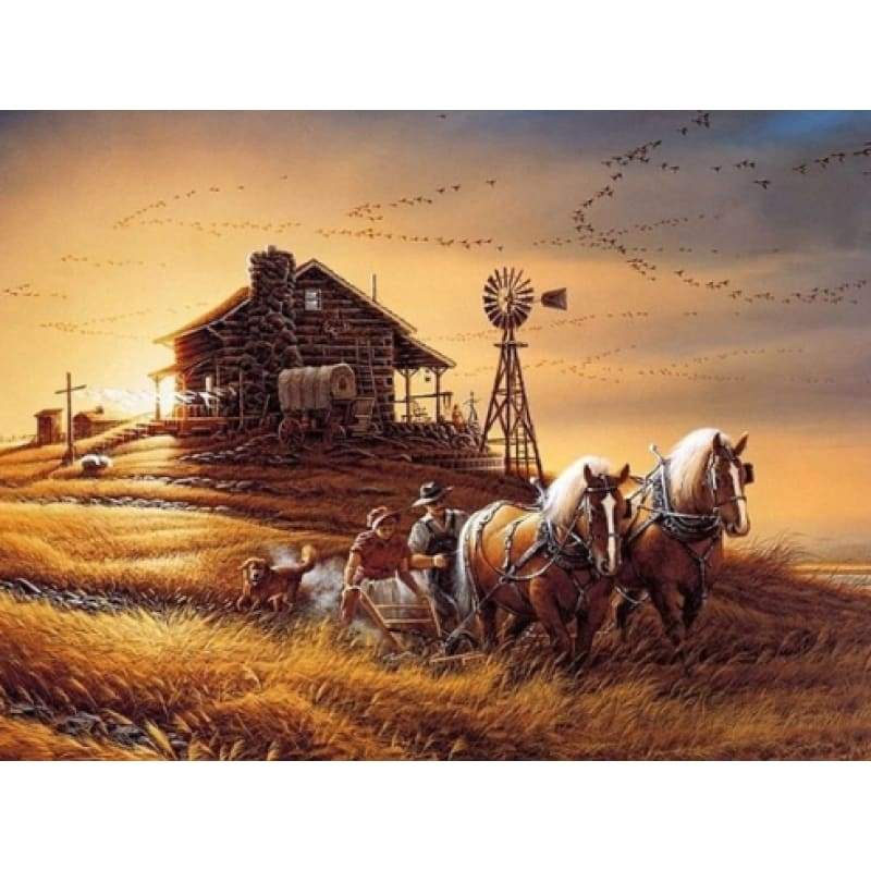 Old Farm Scenery - Full Drill Diamond Painting - Special