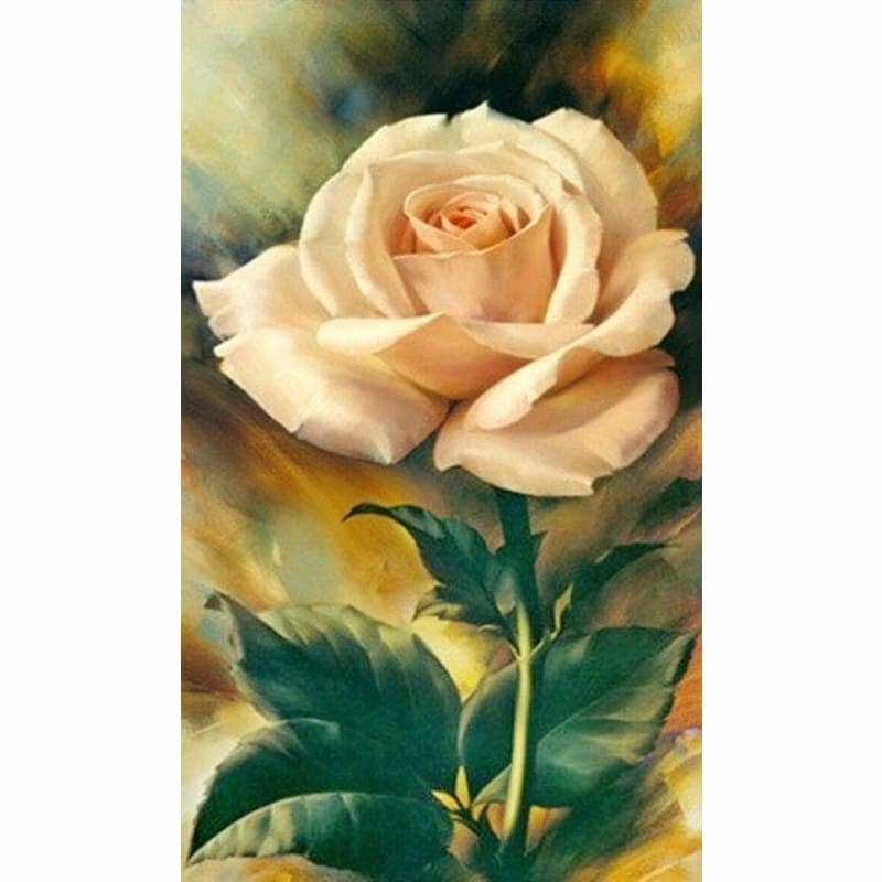 Pink Rose Flower Pattern Diy Full Drill - 5D Diamond