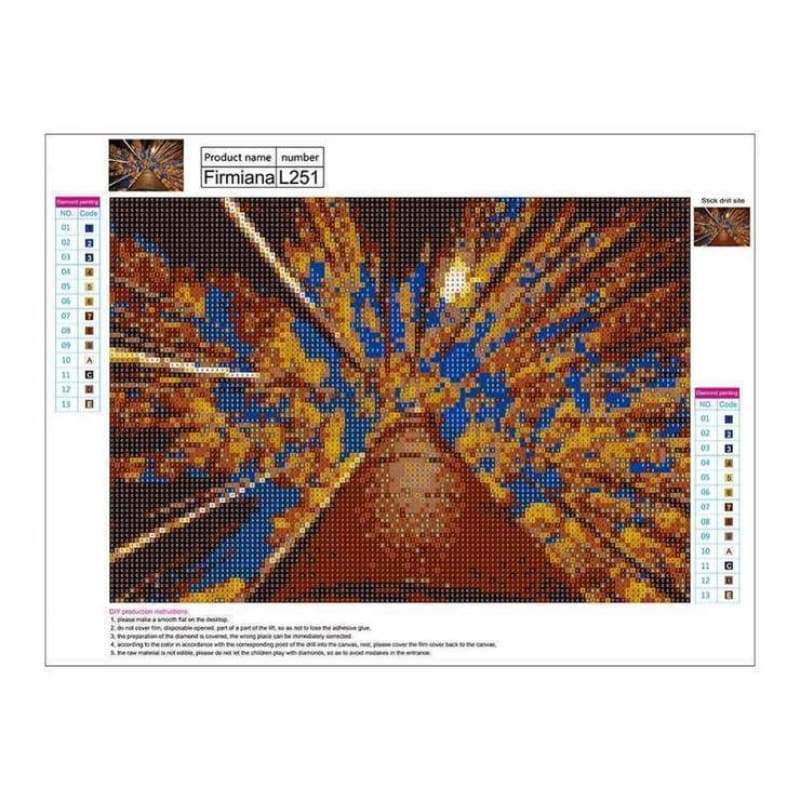 Full Drill - 5D Diamond Painting Kits Fantasy Look up to Autumn Trees - NEEDLEWORK KITS