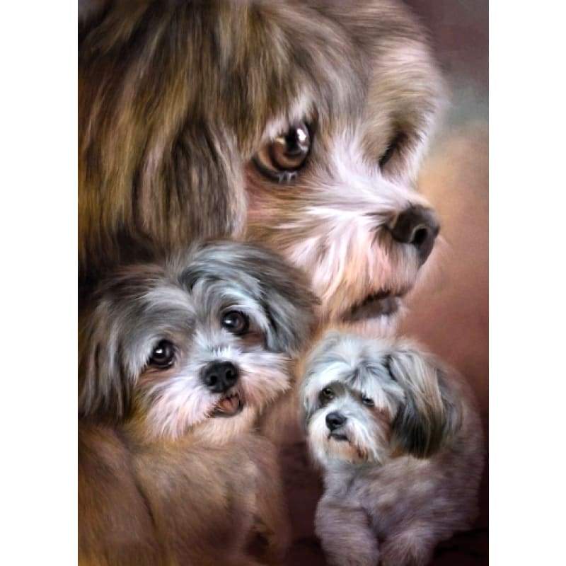 Precious Puppies 02 - Full Drill Diamond Painting - Special