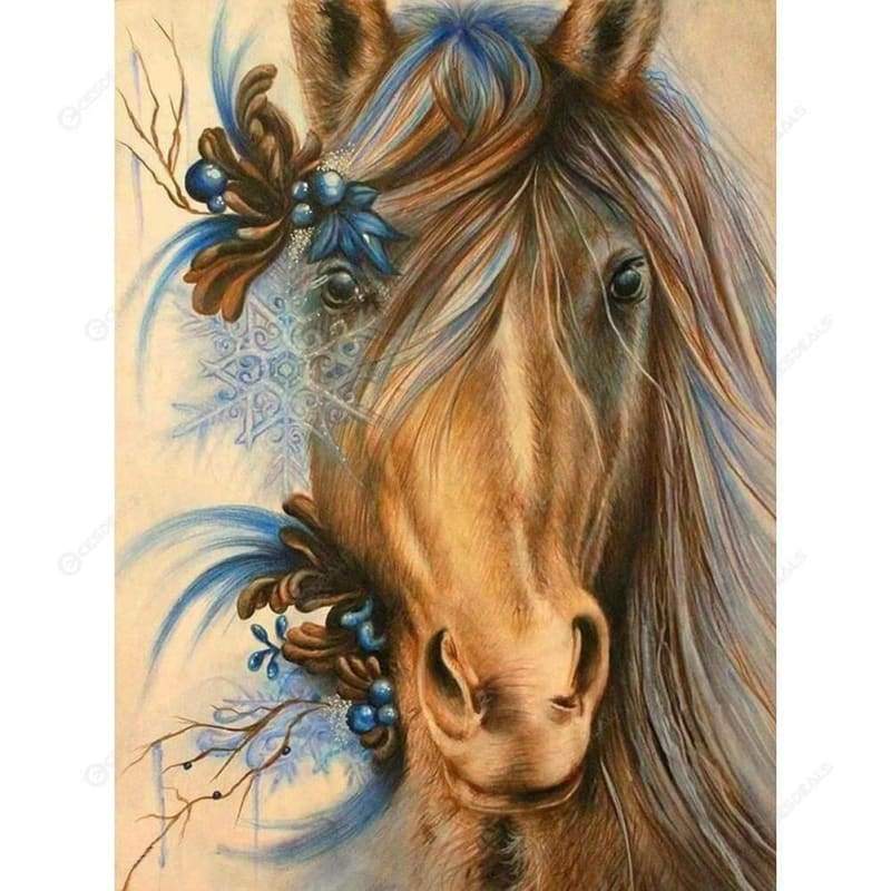 Pretty horse blue- Full Drill Diamond Painting - Special