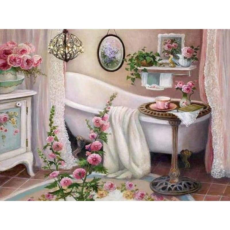 Victorian bathtub- Full Drill Diamond Painting - Special