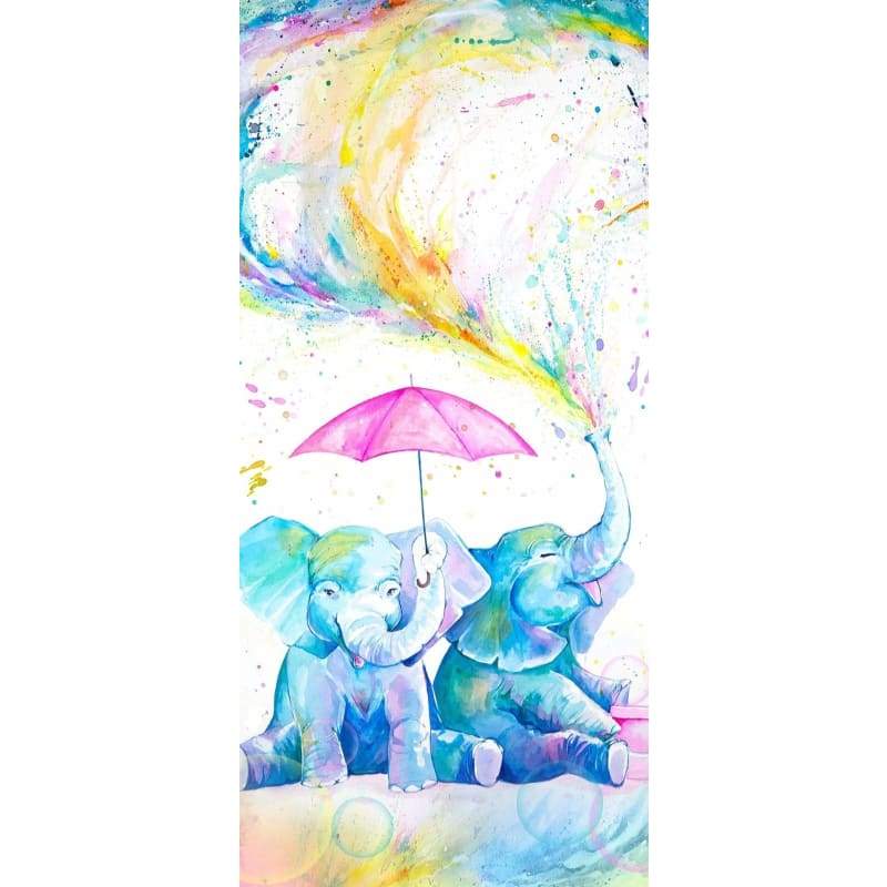 Watercolour Elephants 11- Full Drill Diamond Painting -