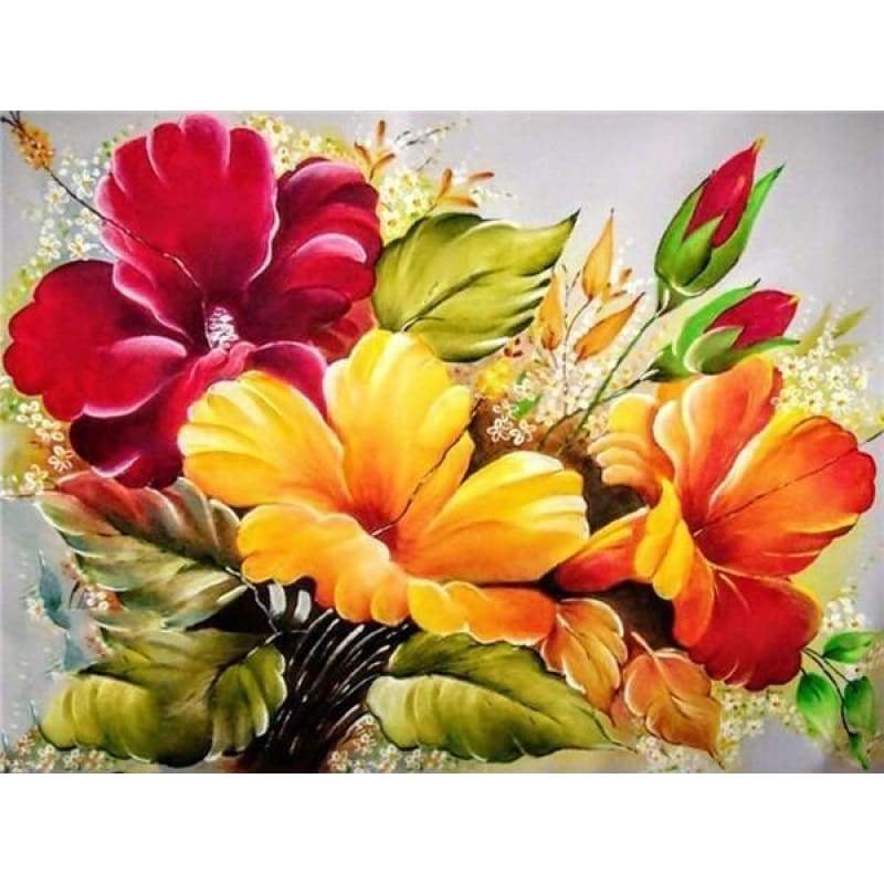 2019 New Hot Sale Flower Pictures Rhinestones Diamond Mosaic VM1093 - NEEDLEWORK KITS
