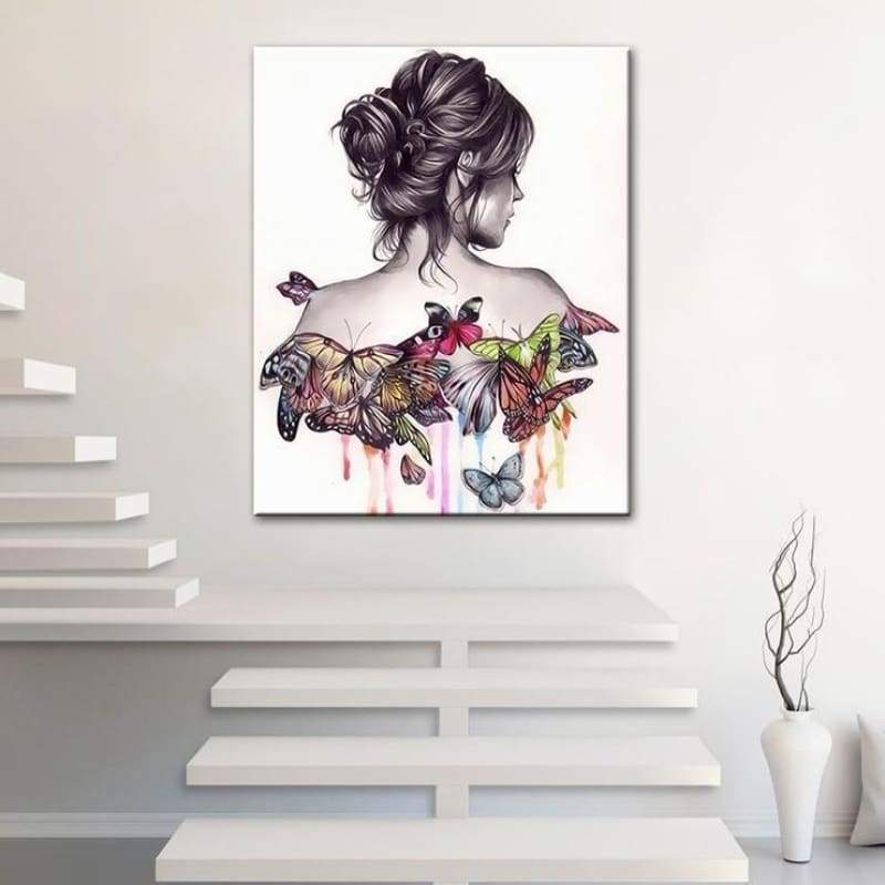 2019 Special Beauty And Butterfly Diy Diamond Embroidery  5D Kits VM4081 - NEEDLEWORK KITS