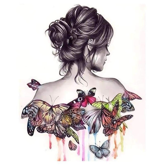 2019 Special Beauty And Butterfly Diy Diamond Embroidery  5D Kits VM4081 - NEEDLEWORK KITS