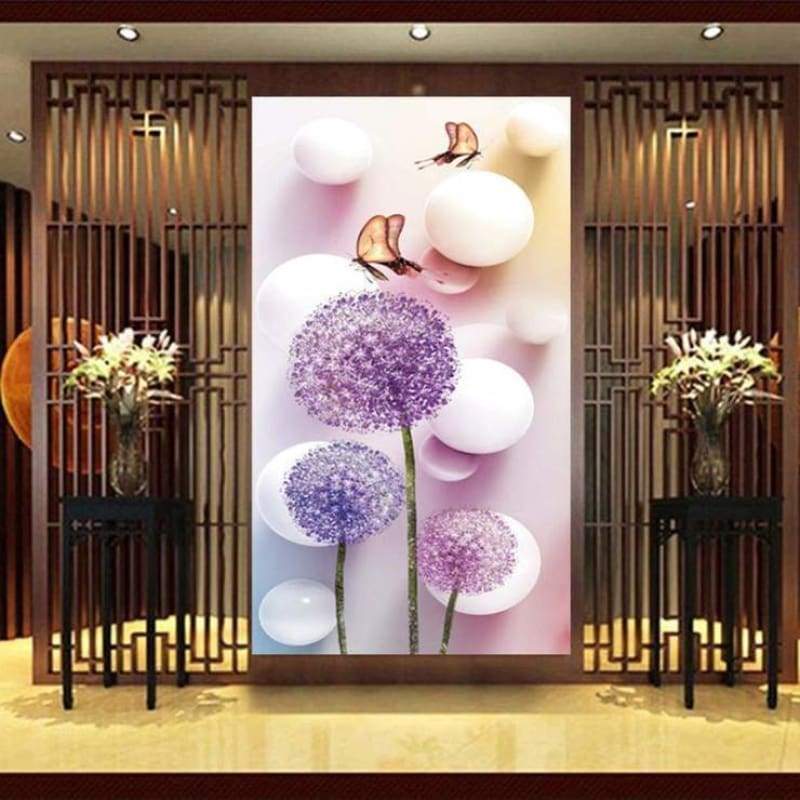2019 Special Cheap Modern Art Lavender Diy Dandelion Diamond Embroidery VM1077 - NEEDLEWORK KITS
