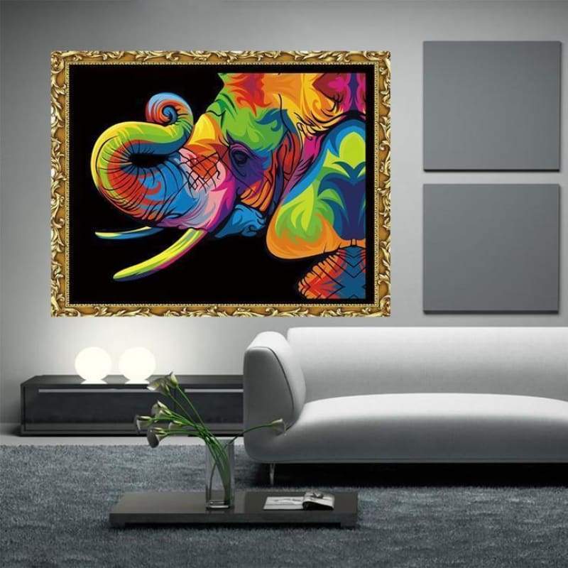 2019 Special Colorful Elephant Diy 5d Diamond Embroidery Kits VM3526 - NEEDLEWORK KITS