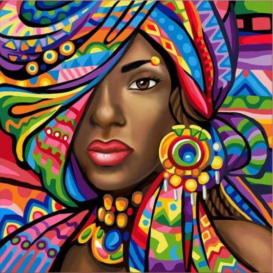Special Colorful Woman Pattern Full Drill - 5D Diy Diamond Painting Kits VM8012 - NEEDLEWORK KITS
