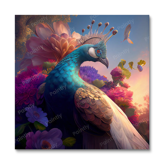 Floral Peacock II (Diamond Painting)