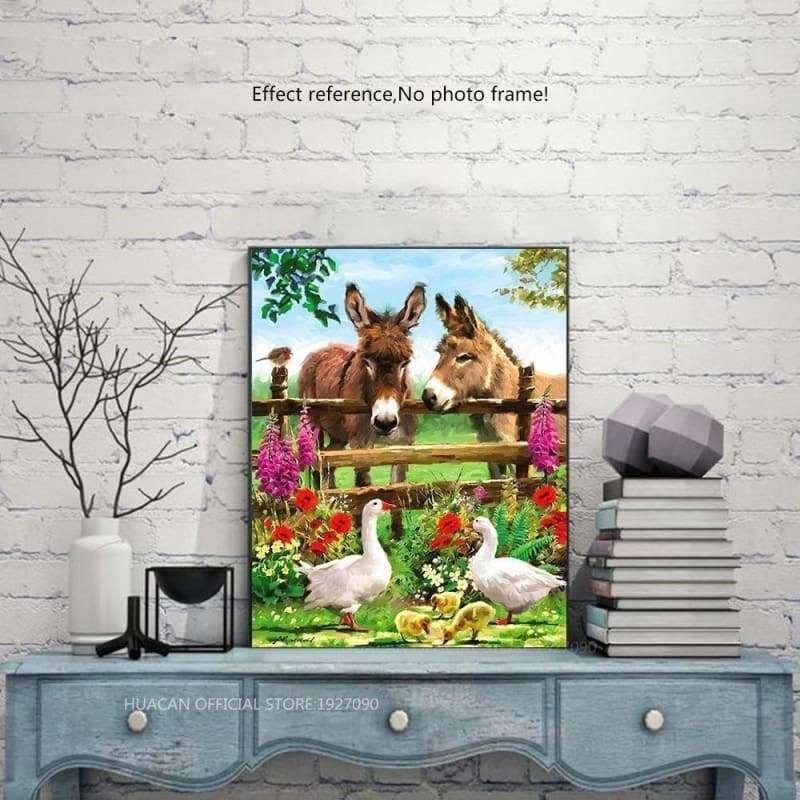 Full Drill - 5D Diamond Painting Kits Colored Drawing Duck 