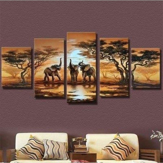 Full Drill - 5D DIY Diamond Painting Kits 5pcs