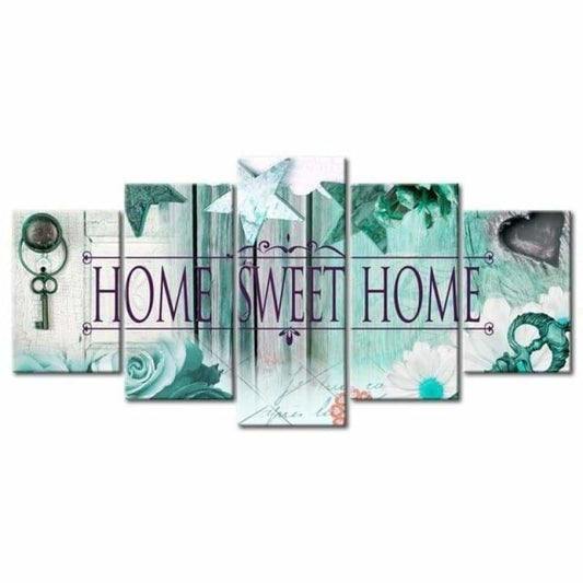 Full Drill - 5D DIY Diamond Painting Kits 5pcs Sweet Home