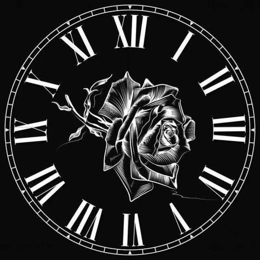 Full Drill - 5D DIY Diamond Painting Kits Black White Rose