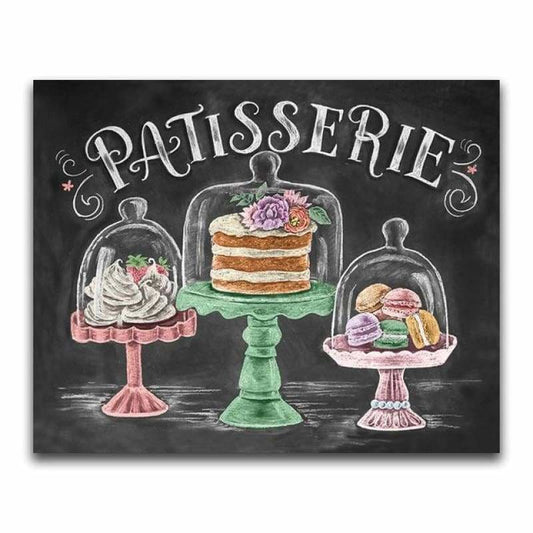 Full Drill - 5D DIY Diamond Painting Kits Blackboard Cake
