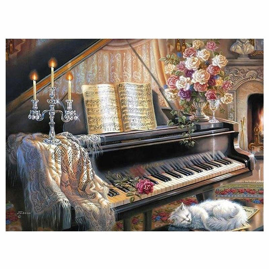 Full Drill - 5D DIY Diamond Painting Kits Cartoon Cat And