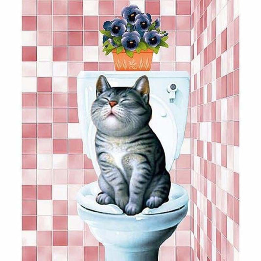Full Drill - 5D DIY Diamond Painting Kits Cartoon Funny Cat