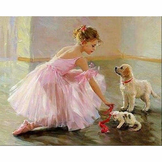 Full Drill - 5D Diy Diamond Painting Kits Dancer Girl WIth