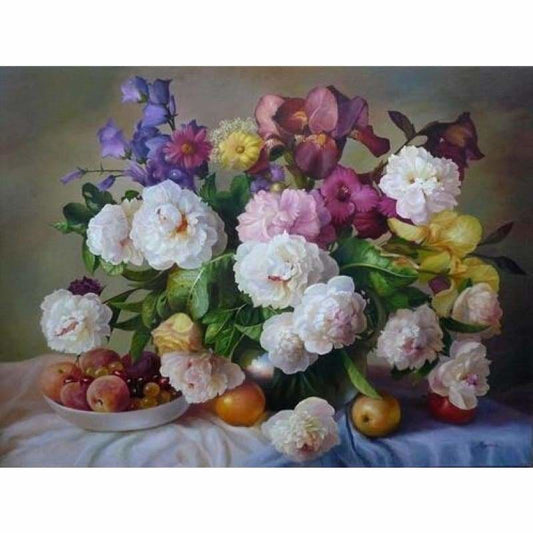 Full Drill - 5D DIY Diamond Painting Kits Peony Flowers on