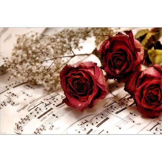 Full Drill - 5D DIY Diamond Painting Kits Rose Flower Sheet