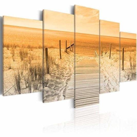 Full Drill - 5D DIY Diamond Painting Kits Sea Beach Grass -