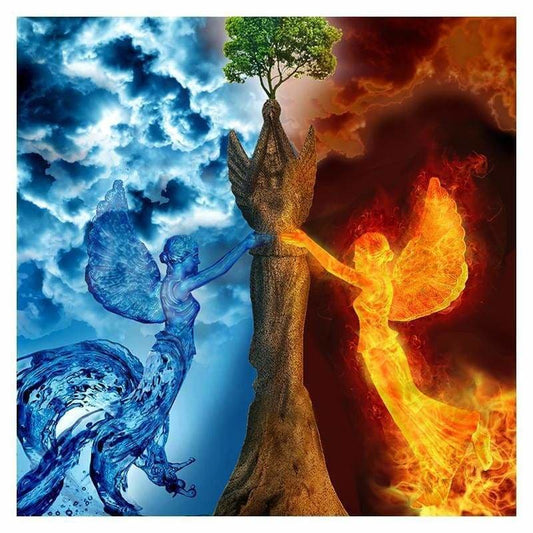 Full Drill - 5D DIY Diamond Painting Kits Water and Fire