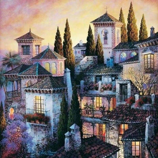 Hot Sale Town Picture Full Drill - 5D Diy Diamond Painting