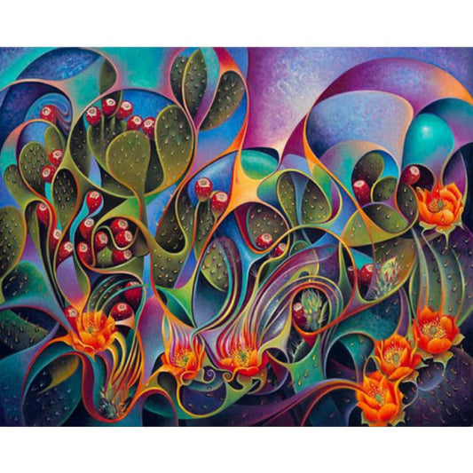 Modern Art Flower Abstract Patterns Full Drill - 5D Diy