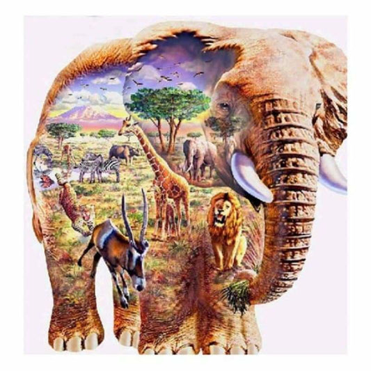 New Best Modern Art Elephant Diy Full Drill - 5D Diamond