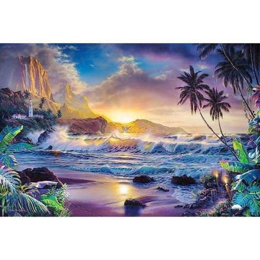 New Dream Landscape Beach Sea Full Drill - 5D Diy Diamond
