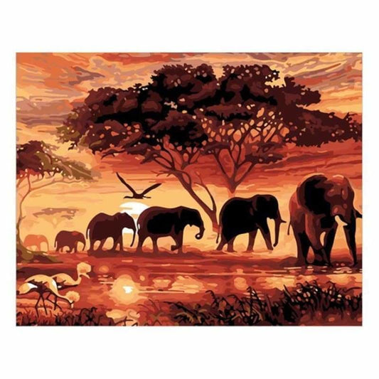 New Home Decorate Elephant Diy Full Drill - 5D Diamond