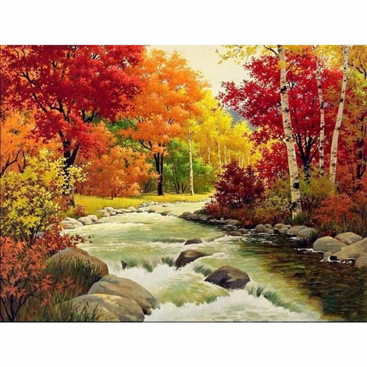 New Hot Sale Autumn Forest Pattern Full Drill - 5D Diy