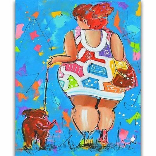 New Hot Sale Cartoon Fat Woman Full Drill - 5D Diy Diamond