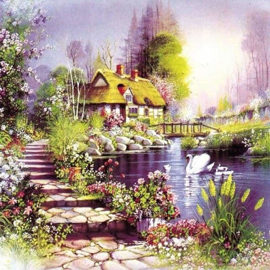 New Hot Sale Cottage Villa Picture Full Drill - 5D Diy