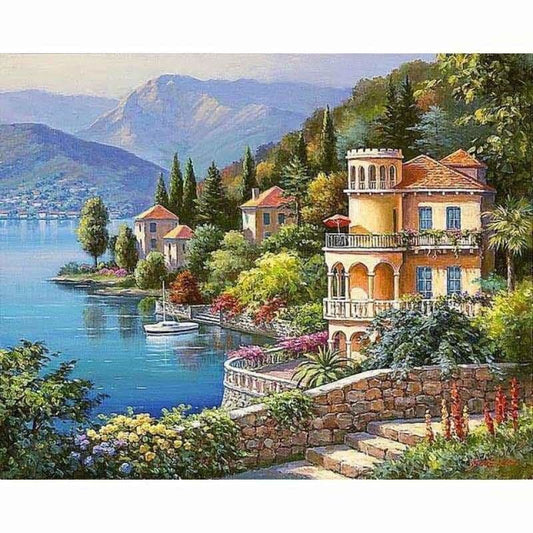 New Hot Sale Landscape Town Full Drill - 5D Diy Diamond