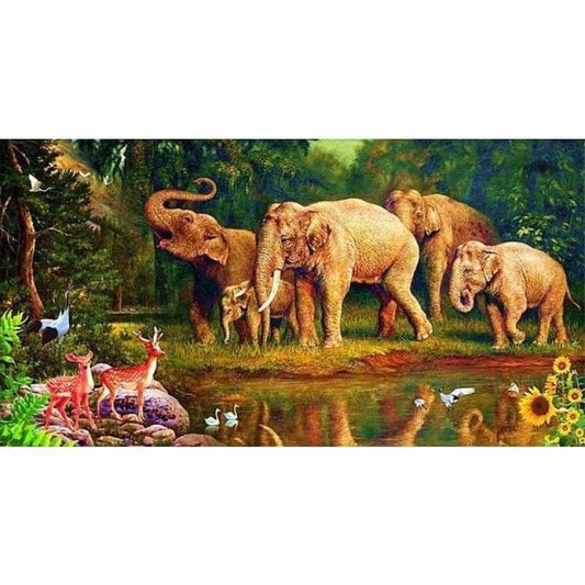 New Hot Sale Photo Elephant Full Drill - 5D Diy Diamond