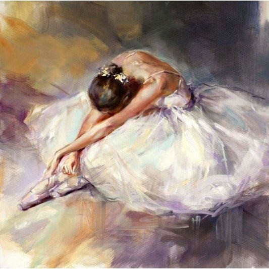 Oil Painting Style Dancer Girl Full Drill - 5D Diy Diamond