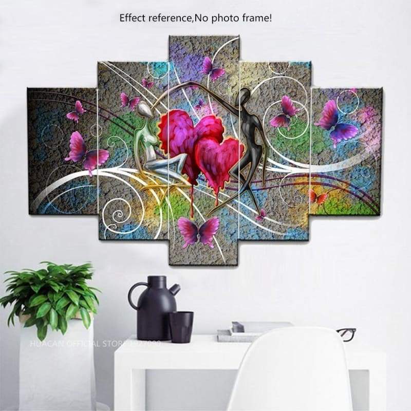 Heart Pattern Lover Large Size Full Drill - 5D Diy Diamond Painting Kits VM9132 - NEEDLEWORK KITS