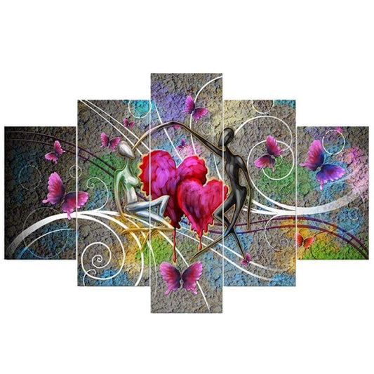 Heart Pattern Lover Large Size Full Drill - 5D Diy Diamond Painting Kits VM9132 - NEEDLEWORK KITS