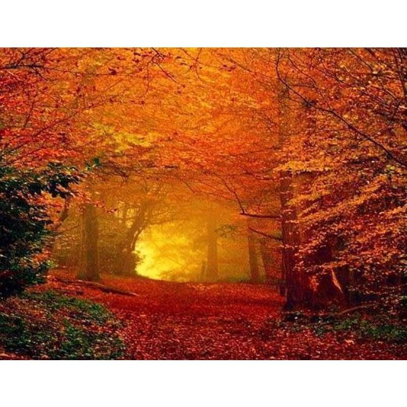 Landscape Autumn Forest Diy Full Drill - 5D Crystal Diamond Painting Kits VM39030 - NEEDLEWORK KITS